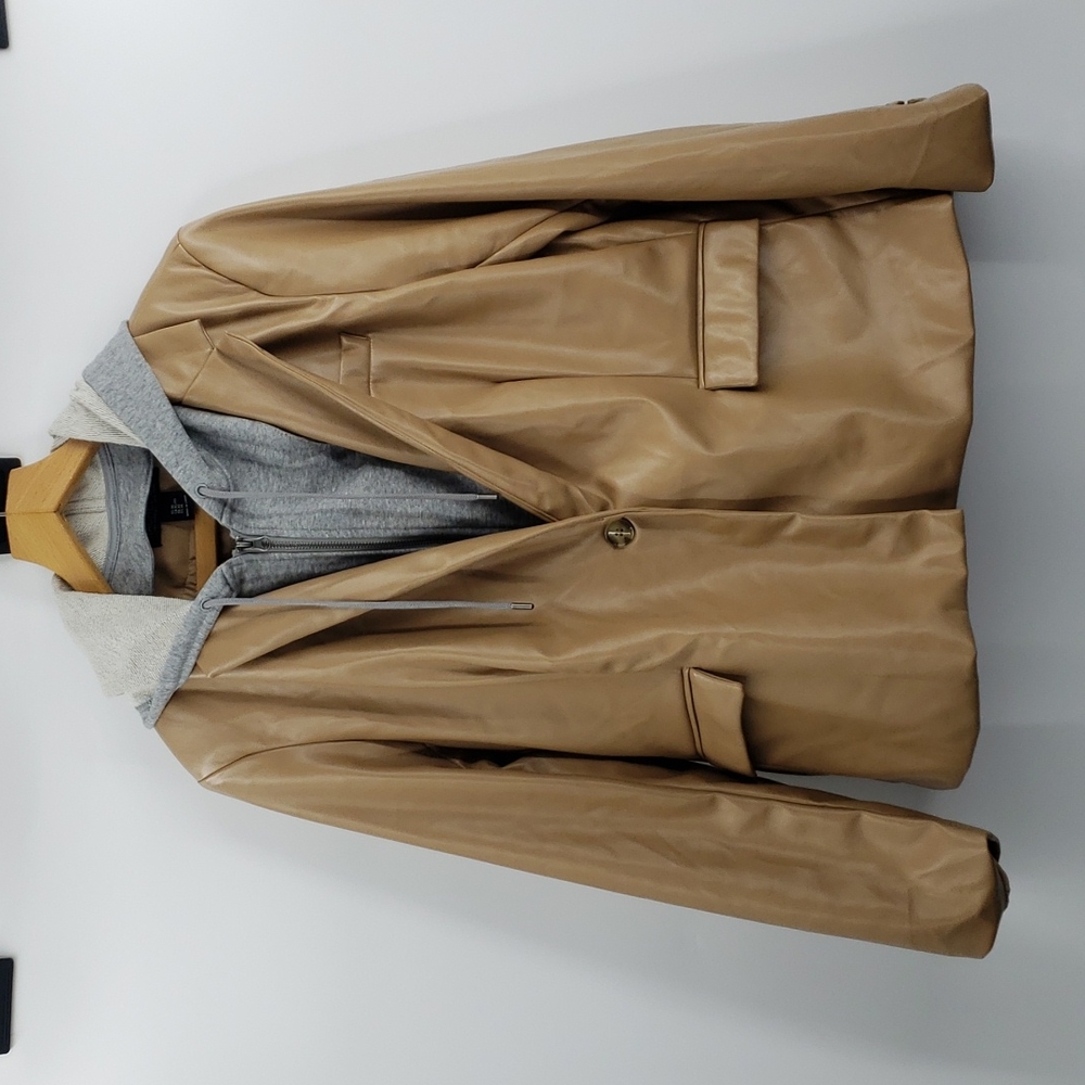 RACHEL ZOE US XL brown/tan jacket with hoodie